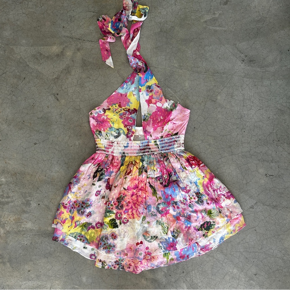 ROCOCO SAND 🐚 Aster Mini Halter Dress NWT